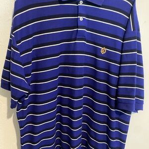 Blue Striped Men's Polo Ralph Lauren Shirt XL